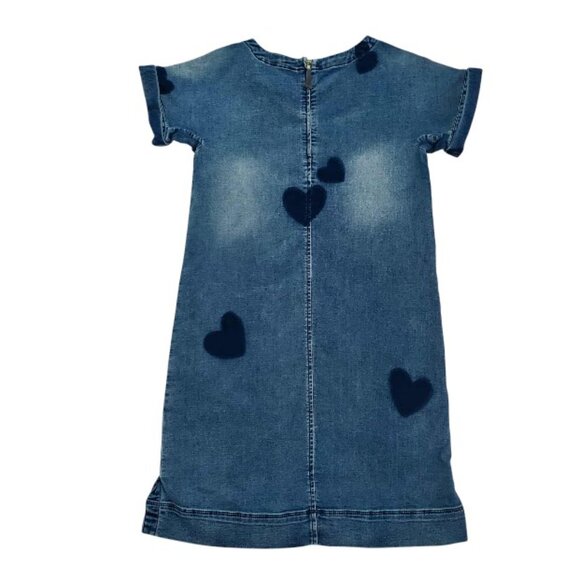 Crewcuts Jean Heart Denim Dress Size 14 - Picture 5 of 7